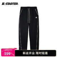 STARTER针织长裤男女同款秋季运动休闲卫裤 黑色 S