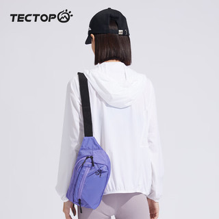 探拓（TECTOP）户外风衣皮肤衣女2024春夏轻薄透气冰丝凉感运动弹力速干上衣 纯净白 L