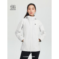 KOLON SPORT/可隆戈尔冲锋衣 女子户外GORE-TEX C-KNIT夹克外套 LKGJ4MN218-CR 米白 XS（155/80A）