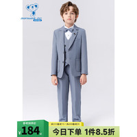 真维斯男童 2024春季 时尚休闲帅气儿童西装礼服GD 浅蓝色2530 120cm