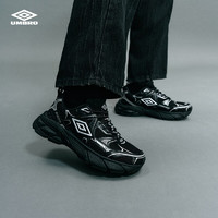 茵宝（Umbro）umbro茵宝纪元鞋R909男鞋运动鞋复古休闲鞋时尚厚底女鞋 黑色/银色 38