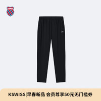 盖世威（K·SWISS）24春季男长裤 柔软亲肤百搭高弹针织长裤 1010010 008正黑色 XL