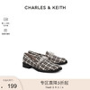 CHARLES＆KEITH春季女鞋CK1-70580175女士珠花饰粗跟乐福鞋单鞋女
