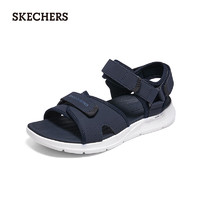 斯凯奇（Skechers）轻质缓震透气外穿魔术贴凉鞋229097 海军蓝色/黑色/NVBK 42.5 