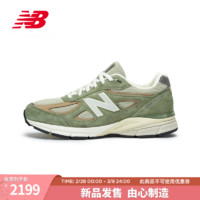 NEW BALANCE 【Teddy Made】运动鞋男鞋女鞋美产复古休闲鞋990V4系列 浅绿色 U990GT4 38.5 (脚长24cm)