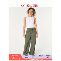 HOLLISTER24春夏抽绳宽松舒适休闲降落伞裤女 356524-1 橄榄绿色 M (165/74A)