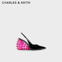 CHARLES&KEITH X Chet Lo系列漆皮尖头高跟凉鞋CK1-81720006 Fuchsia紫红色 36