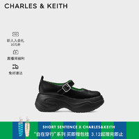 CHARLES&KEITH x Short Sentence“自在穿行”系列厚底玛丽珍鞋 Black Box黑色 39