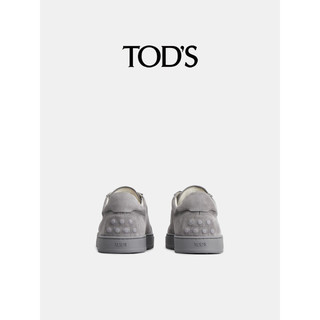 TOD'S【】2024春夏男士绒面皮革运动鞋平底鞋休闲男鞋 灰色 40.5