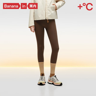 Bananain 蕉内 306++热皮瑜伽裤女士提臀轻塑型鲨鱼裤秋冬打底裤 深幽蓝 XL