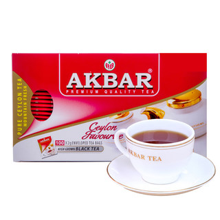 AKBAR 阿客巴 阿卡巴高山锡兰 进口红茶叶独立茶包袋泡茶下午茶2g*100包