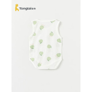童泰（TONGTAI）婴儿无袖包屁衣夏季纯棉宝宝衣服儿童连体衣家居服内衣哈衣 绿色 59cm