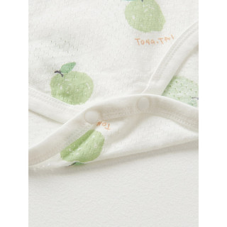 童泰（TONGTAI）婴儿无袖包屁衣夏季纯棉宝宝衣服儿童连体衣家居服内衣哈衣 绿色 59cm