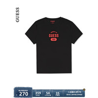 GUESS24年春季男士美式百搭纯色数字字母短袖T恤-M4PI82K2Q40 JBLK-黑色 2XL