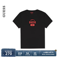 GUESS24年春季男士美式百搭纯色数字字母短袖T恤-M4PI82K2Q40 JBLK-黑色 XL
