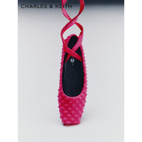 CHARLES&KEITH X Chet Lo系列绑带芭蕾舞鞋CK1-71720063 Fuchsia紫红色 38