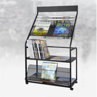 AEY 办公室书架书刊报纸架落地资料架杂志架子收纳宣传资料展示架 宣传资料展示架（2报纸3书刊）
