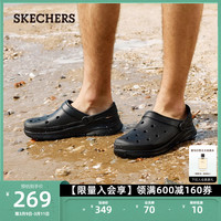 Skechers斯凯奇春夏男鞋洞洞鞋泡泡鞋透气运动时尚拖鞋沙滩鞋 卡其色/KHK 41