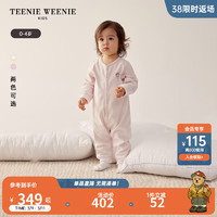 Teenie Weenie Kids小熊童装款女宝宝弹力棉毛布婴童睡袍套 黄色 66cm