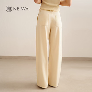 NEIWAI内外女士针织茧型长裤慵懒利落轻便易打理可外穿 燕麦色 XL