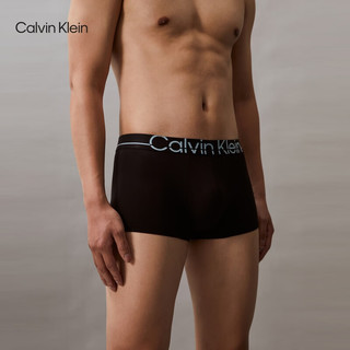 Calvin Klein内衣【4D承托系列】24春夏男三条装防夹臀低腰粉内裤NB3700 MOO-黑底粉边/黑底绿边/黑底蓝边 XL