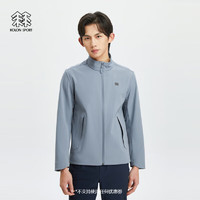 KOLON SPORT/可隆软壳夹克 男子户外TECHSHELL防风防泼水立领外套 浅蓝色LB 175/L