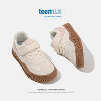 天美意儿童板鞋2024春季女童防滑德训鞋小男孩运动鞋子大童潮 米/粉 29码