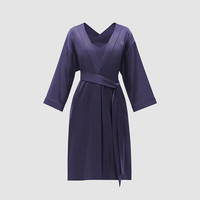 蕉内丝丝501H睡裙女士冰丝凉感家居服睡袍晨袍春夏季性感吊带裙睡衣 【晨袍】寥紫 M