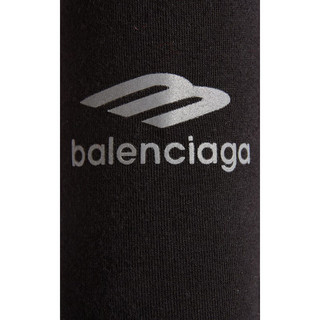 BALENCIAGA  女士 THERMAL 半拉链针织上衣 black S