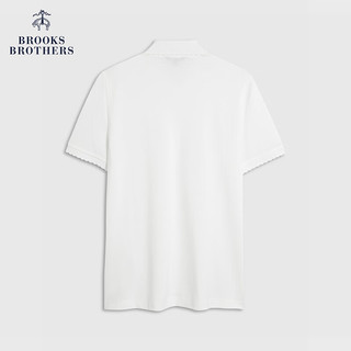 布克兄弟（BrooksBrothers）女士24早春花边简约短袖针织Polo衫 1001-白色 XS