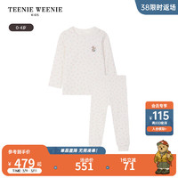 Teenie Weenie Kids小熊童装24春夏女宝宝贴身针织家居服套装 浅粉色 110cm