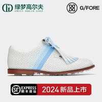 Footjoy高尔夫球鞋女士有钉鞋24年G4女鞋运动防滑鞋舒适透气golf皮鞋 GLF000007 白/蓝 38.5