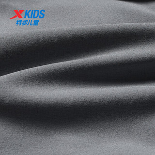 特步（XTEP）儿童童装男女童大童舒适透气运动速干七分裤 石纹灰 160cm