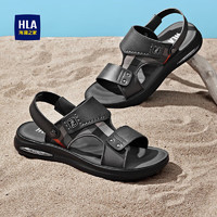 海澜之家HLA凉鞋男士休闲时尚拖鞋两用舒适沙滩鞋HAALXM2DBH016 灰色41