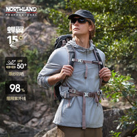 诺诗兰诺诗兰春原纱防晒衣男UPEF50+防泼防晒轻量耐磨防晒服 港雾灰色 180/XL