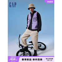 Gap男女装2024春季纯棉INDIGO复古水洗连帽卫衣上衣890971 黑色 165/88A(S) 亚洲尺码