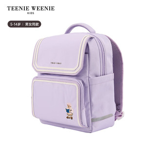 Teenie Weenie Kids小熊童装24早春男女童翻盖大容量双肩书包 浅紫色 FRE