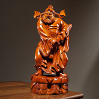 KITC 木雕天师钟馗神像摆件客厅装饰工艺品