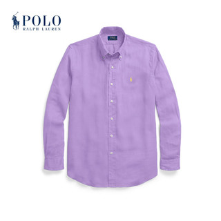 Polo Ralph Lauren 拉夫劳伦 男装 24年春经典版型亚麻衬衫RL18094 500-紫色 M