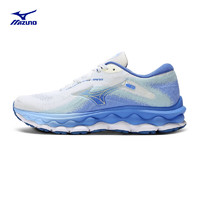 Mizuno 美津浓 女子运动跑步鞋 缓震回弹 WAVE SKY 7  74/白色/银灰色/蓝色 36.5