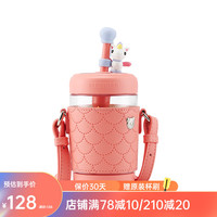 杯具熊夏季儿童吸管塑料杯水杯大容量tritan材质户外便携冷萃杯 冷萃吸管杯-独角兽 550ml