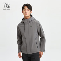 KOLON SPORT可隆防风防泼水男简约冲锋衣夹克外套上衣 灰色GY 165/M