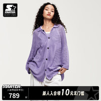 STARTER | 2024年短袖毛织美式潮流T恤宽松运动服 紫色 S 165/84A