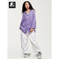 STARTER  2024年短袖毛织美式潮流T恤宽松运动服 紫色 L 175/92A