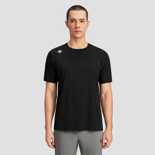 DESCENTE迪桑特跑步系列运动男士短袖针织衫夏季 BK-BLACK XL (180/100A)