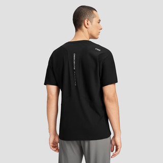 DESCENTE迪桑特跑步系列运动男士短袖针织衫夏季 BK-BLACK XL (180/100A)