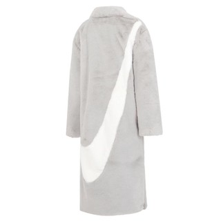 NIKE 耐克 秋冬季女装时尚大logo长款翻领舒适保暖运动外套