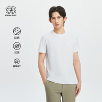 KOLON SPORT可隆SECO速干抗菌圆领防晒短袖T恤 象牙白IV 180/XL