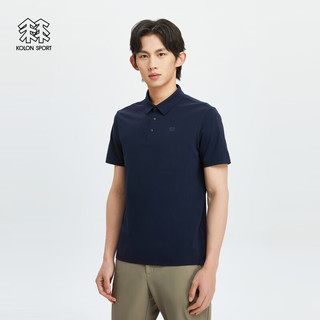 KOLON SPORT可隆SECO速干防晒短袖抗菌POLO衫 藏蓝NV 170/M