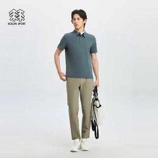 KOLON SPORT可隆SECO速干防晒短袖抗菌POLO衫 深绿色DG 175/L